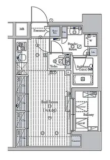 ログ東日本橋【10階】の間取り