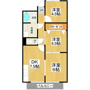 サンフル真鍋【3階】の間取り