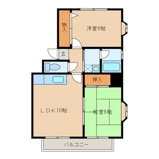 メゾンアンデス【2階】の間取り