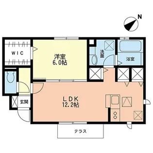 ウィルコート【1階】の間取り