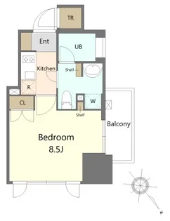 パークレジデンシャル博多【13階】の間取り