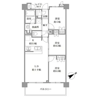 センチュリー越谷ブライトアリーナ(久野貸家)【2階】の間取り