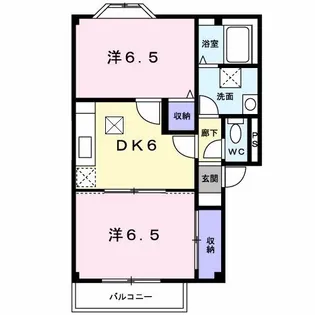 パルコートs【1階】の間取り