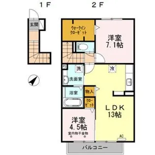 クレール【2階】の間取り