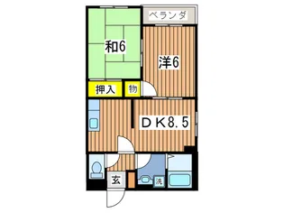 メルベーユ桜ヶ丘【3階】の間取り