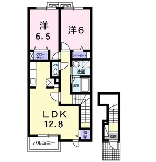 エフティナイン【2階】の間取り