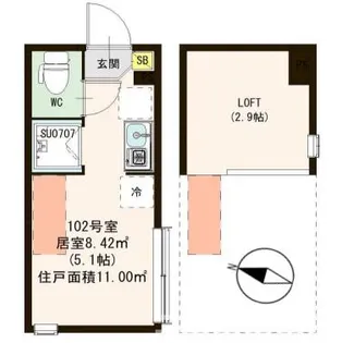 moani terrace【1階】の間取り