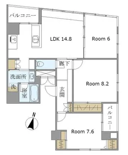 アラモード・グラン御池【7階】の間取り