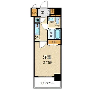 XEBEC蒲田ステーションエグゼ【2階】の間取り