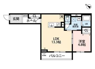 リーブルファイン西浦和II【1階】の間取り