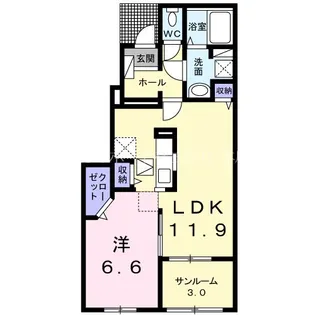 マーガレット・ノース【1階】の間取り