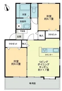 フォブールリヴィン十川B【2階】の間取り