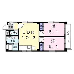 パティオハウス【3階】の間取り