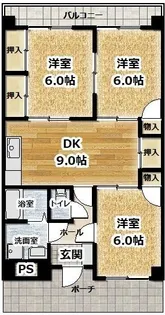 ルミウス恵美須【4階】の間取り