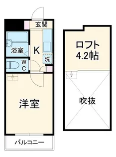 ブラッサムコーポ五井【2階】の間取り