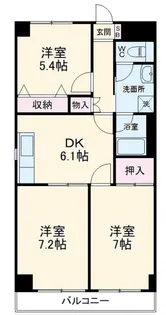 コモド相模原【5階】の間取り