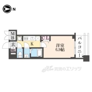 プレサンス京都東寺【7階】の間取り