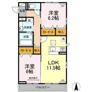 シオンK【1階】の間取り