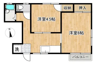 スカイハイツ【2階】の間取り