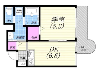 チェリービュウ芦屋川【4階】の間取り