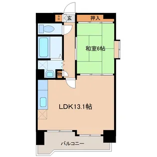 ベルソーレ木ノ下【12階】の間取り