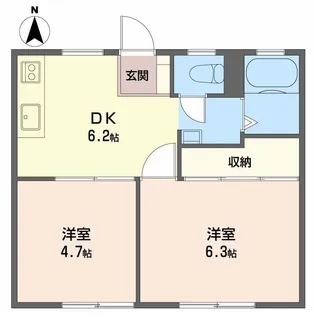サンシティ大石A・B【1階】の間取り