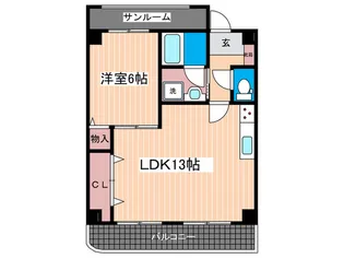 BLDG.YK【4階】の間取り