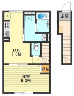 Orchid(オーキッド)A【2階】の間取り