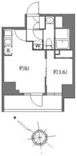 アラート横濱桜木町II【11階】の間取り