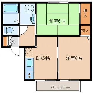 ボヌール荒井II【2階】の間取り