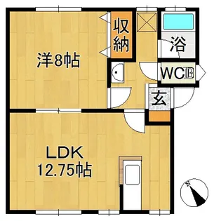 ハイセレールブルゴ【2階】の間取り