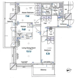 D’グラフォート ザ・タワー郡山【7階】の間取り