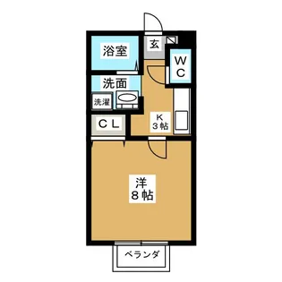 ドゥジェーム・シェソワ【2階】の間取り
