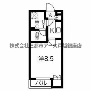 スパシエソリデ目黒【5階】の間取り