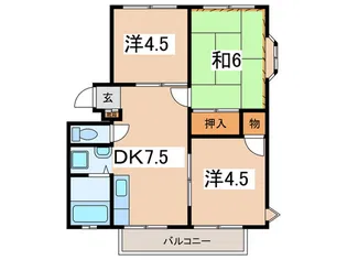 サンハイツ新玉【2階】の間取り