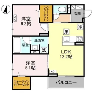 U-TORISIA簗瀬【2階】の間取り