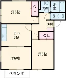 下村コーポ【1階】の間取り