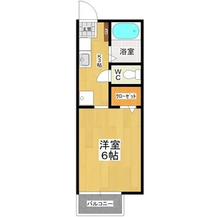 ハイツカタオカ【1階】の間取り
