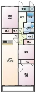 グローリーガデン【3階】の間取り