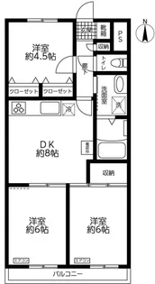 キャッスル野毛中央【6階】の間取り