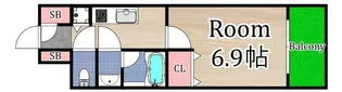 SK RESIDENCES 放出【6階】の間取り