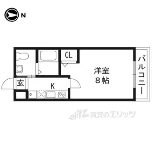 K’sメゾン御蔭【4階】の間取り