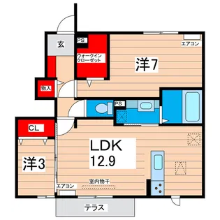 グランライト【1階】の間取り