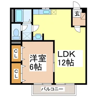 ファミール濱田B【2階】の間取り