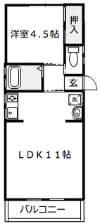 OKハイツ宮子【2階】の間取り