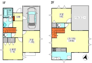 東京都世田谷区上用賀5【一戸建】の間取り