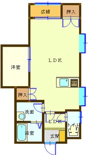 メゾンソレイユII【2階】の間取り
