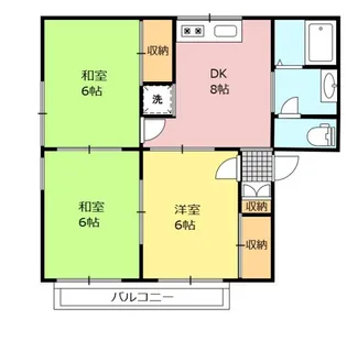 ファミール大橋A【2階】の間取り