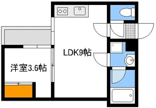 ベルヒルズ天神【2階】の間取り