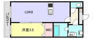 アージョスパジオ上野丘【2階】の間取り